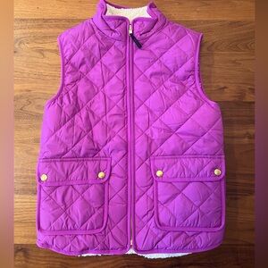 NWT JCrew Girls Sherpa Lined Vest